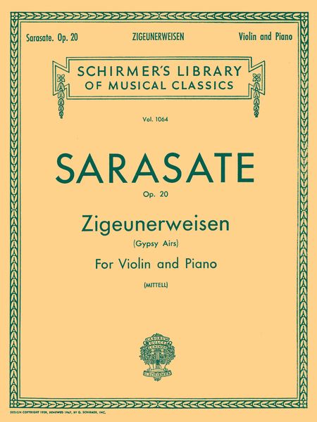 Zigeunerweisen : For Violin & Piano.