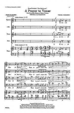 Prayer To Venus : For SATB Chorus With Piano / From Virgil's The Mad Lover.