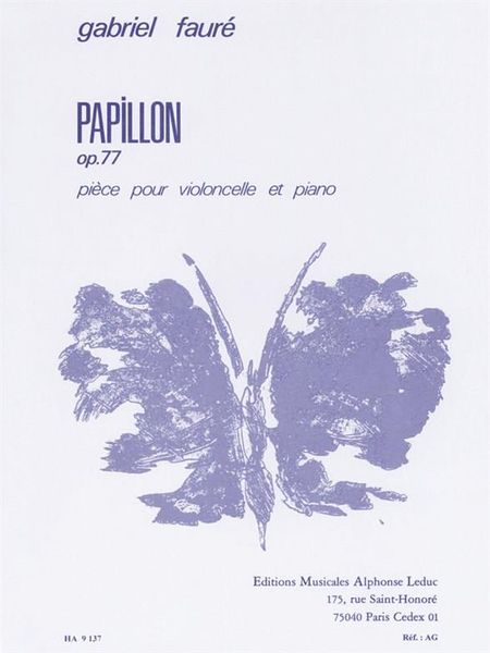 Papillon : For Cello and Piano.