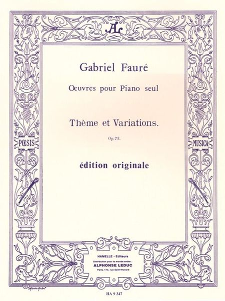 Theme Et Variations, Op. 73 : For Piano.