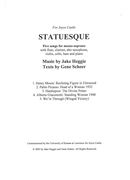 Statuesque : Five Songs For Mezzo-Soprano, Flute, Clarinet, Alto Sax, Violin, Cello, Bass And Piano.