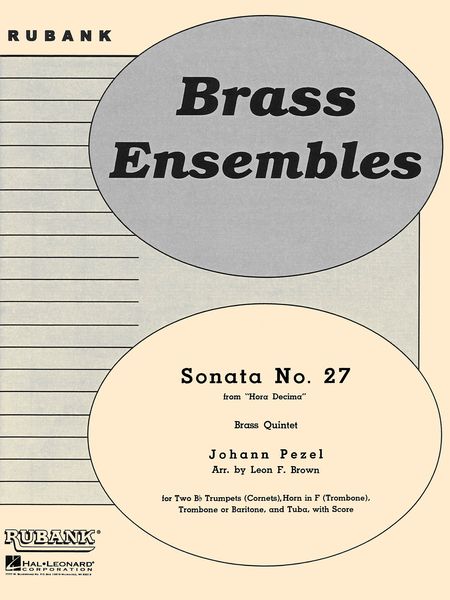 Sonata No. 27 From Hora Decima : For Brass Quintet.