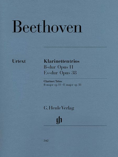 Trios, Op. 11 and Op. 38 : For Clarinet, Violoncello and Piano.