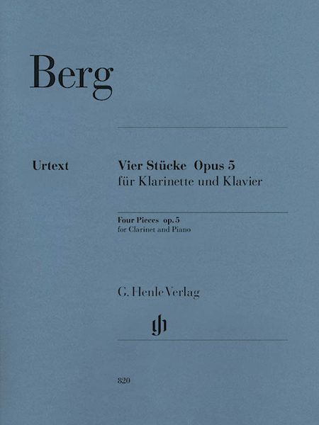 Vier Stücke, Op. 5 : Für Klarinette und Klavier / edited by Ulrich Scheideler.