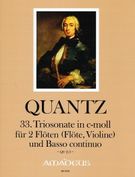 33. Triosonate In C-Moll, QV 2:3 : Für 2 Flöten (Flöte. Violine) und B. C. / Ed. Horst Augsbach.