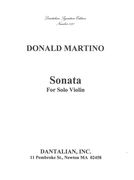Sonata : For Solo Violin (2003).