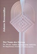 Name Des Herren : For SSATB Chorus, Two Violins and Continuo.