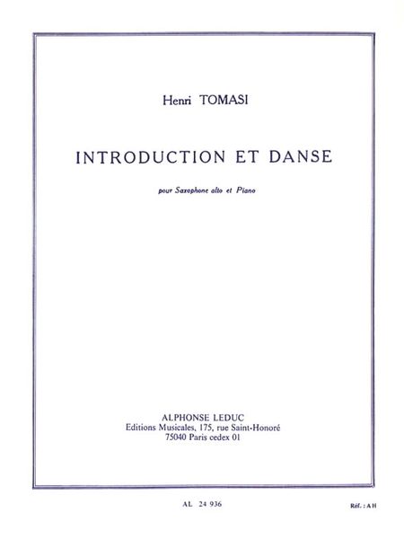 Introduction Et Danse : Pour Saxophone Alto Et Piano.