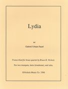 Lydia : For Brass Quartet (2 Trumpets, Horn and Trombone Or Two Trumpets and Two Horns).