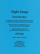 Night Songs : For Soprano, Two Tenors and Ensemble (1979-80).