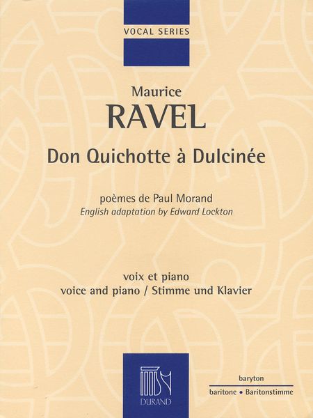 Don Quichotte A Dulcinee : Pour Voix Baryton Et Piano.