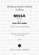 Missa In C-Dur Nach Cosi Fan Tutte : Für Soli, Chor Und Orchester / Edited By Helmut Imig.