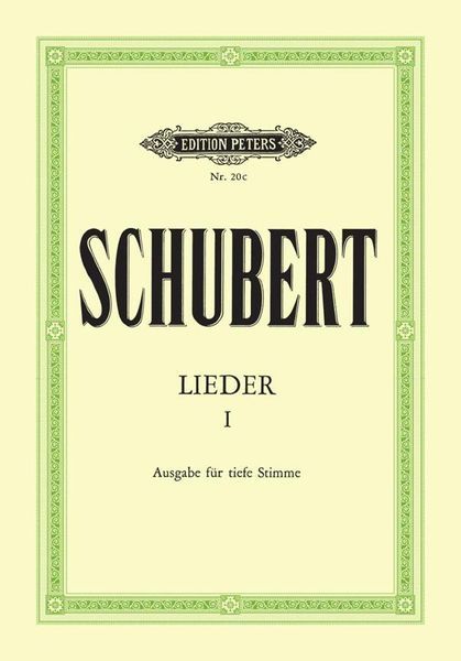 Songs, Vol. I : For Low Voice and Piano/English and German Text / Ed. by Max Friedlaender.