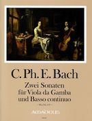 Zwei Sonaten, Wq 136, 137 : Für Viola Da Gamba und Basso Continuo / Ed. Harry Joelson.