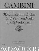 Quintet No. 31 In D Major : For 2 Violins, Viola And 2 Violoncelli / Edited By Bernhard Päuler.