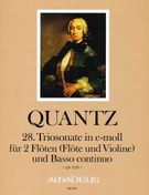 28. Triosonate In E-Moll : Für 2 Flöten (Flöte Und Violine) Und Basso Continuo / Ed. Horst Augsbach.