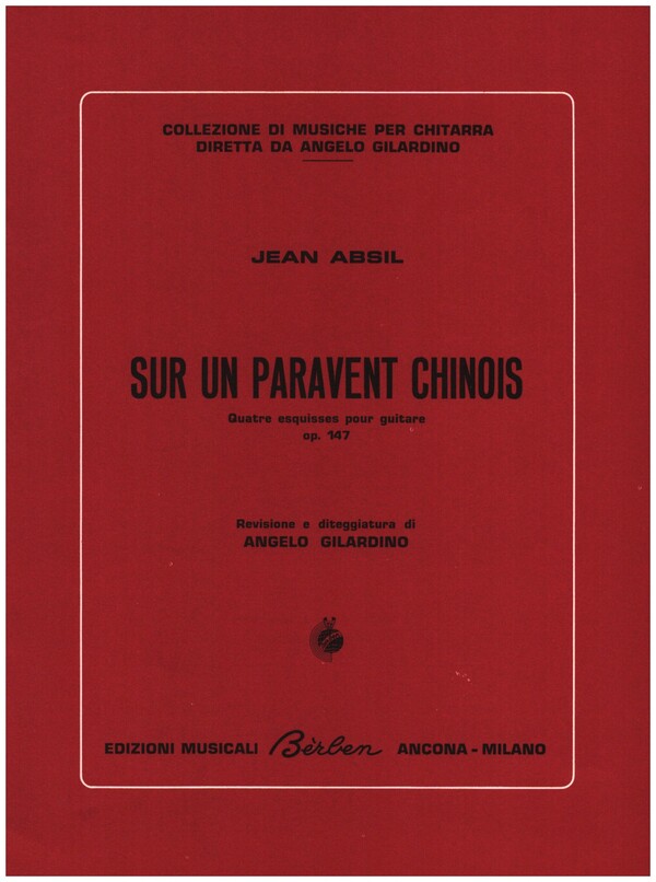 Sur Un Paravent Chinois, Op. 147 : For Solo Guitar.