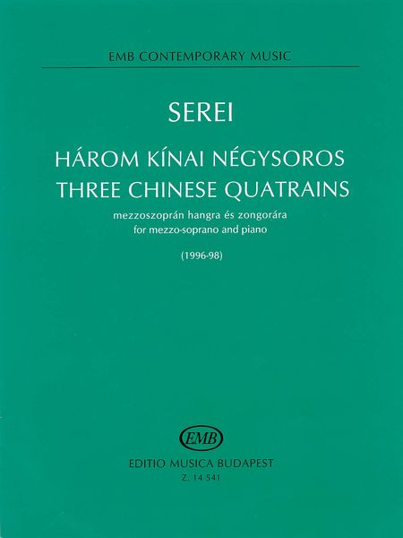 Three Chinese Quatrains : For Mezzo-Soprano And Piano (1996-98).