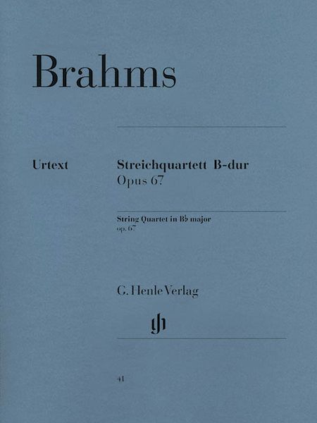 Streichquartett B-Dur, Op. 67 / edited by Salome Reiser.