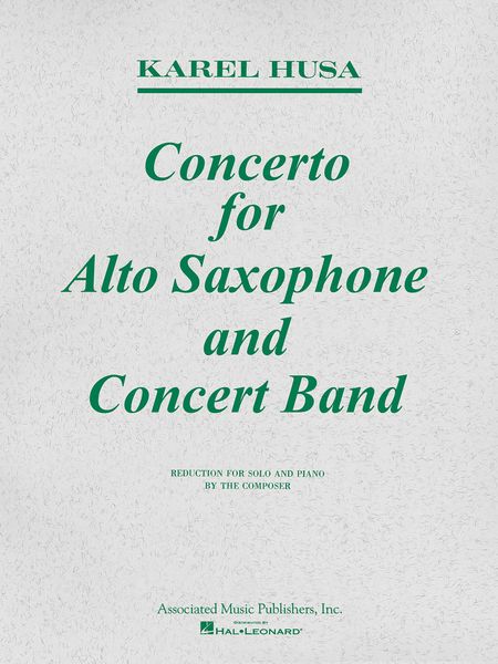 Concerto : For Alto Saxophone and Concert Band - Piano reduction.