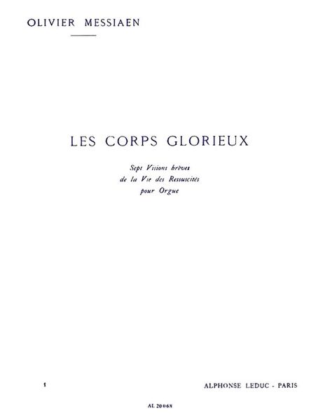 Corps Glorieux, Vol. 1 : Pour Orgue.