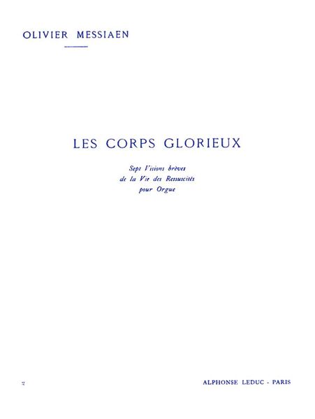 Corps Glorieux, Vol. 2 : Pour Orgue.