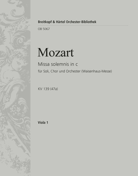 Missa Solemnis, K. 139 - Viola Part.