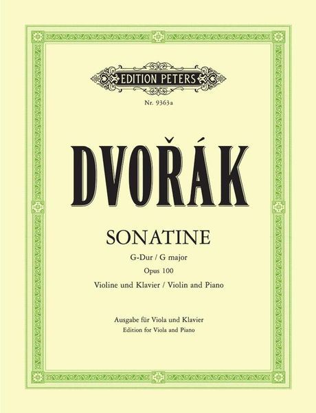 Sonatina In G Major, Op. 100 : For Viola & Piano.