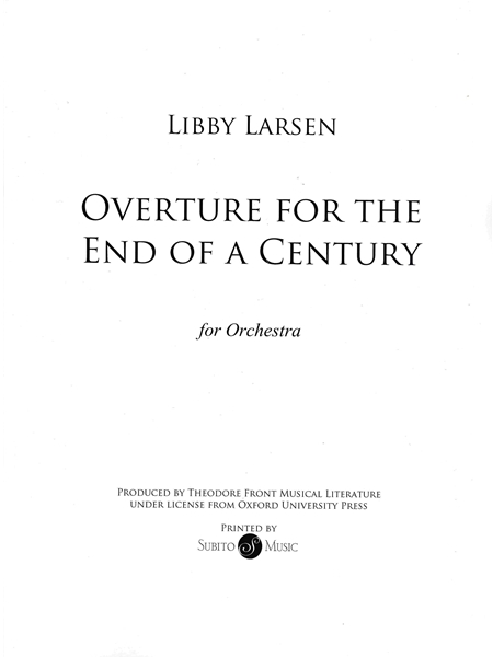 Overture For The End Of A Century.