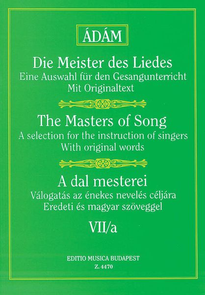 Masters Of Song Vol. 7a : Beethoven, Mozart, Mendelssohn, Schumann.