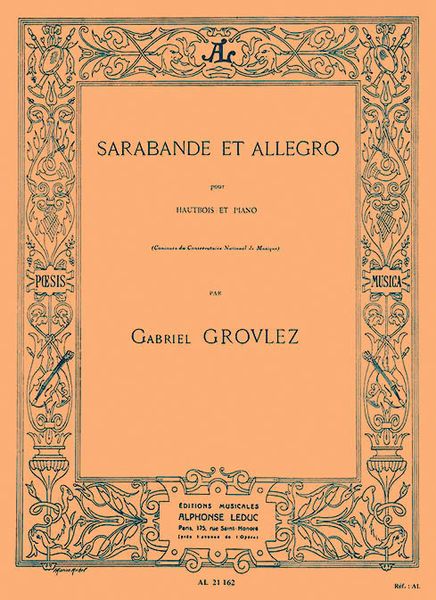 Sarabande Et Allegro : For Oboe and Piano.