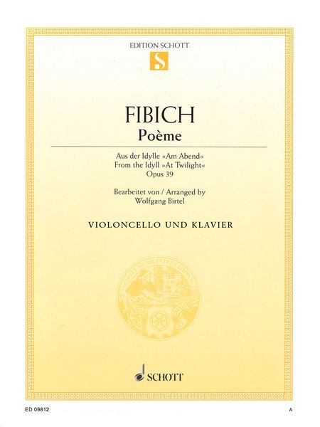 Poeme, Aus der Idylle Am Abend, Op. 39 : For Cello and Piano / arranged by Wolfgang Birtel.