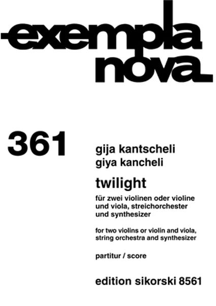 Twilight : For 2 Violins (Or Violin And Viola), String Orchestra And Synthesizer (2004).