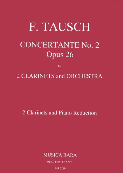 Concertante No. 2, Op. 26 : For Two Clarinets and Orchestra - Piano reduction.