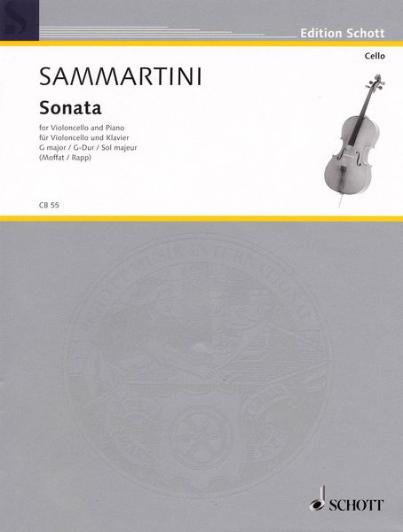 Sonata In G Major : For Cello and Piano / edited by Alfred Moffat.