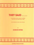 They Said, Vol. 1 : For Medium Voice and Piano.