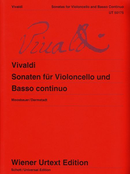 Sonatas For Violoncello And Basso Continuo / Edited By Bernhard Moosbauer.