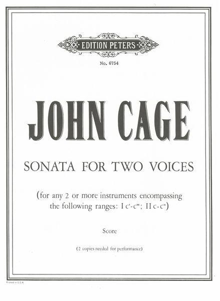 Sonata For Two Voices : For Any Two Or More Instruments.