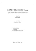 Some Times Of Day : For Mezzo-Soprano, Violin, Cello and Piano.