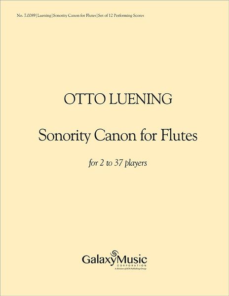 Sonority Canon : For Flutes, 2-37 Players.