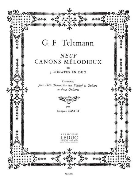 Neuf Canons Melodieux Ou 3 Sonatas En Duo : Pour Flute Et Guitare.