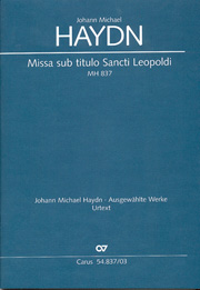 Missa Sub Titulo Sancti Leopoldi, MH 837 : Piano reduction / edited by Armin Kircher.