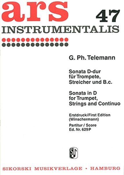 Sonata In D Major : For Trumpet, Strings and Continuo.