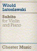 Subito : For Violin and Piano (1992).