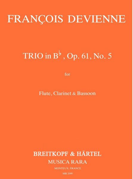 Trio In B Flat Major, Op. 61 No. 5 : For Flute, Clarinet and Bassoon.