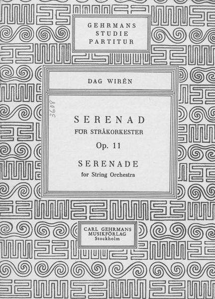 Serenade, Op. 11 : For String Orchestra.