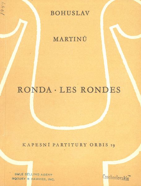 Rondes (Ronda) : For Oboe, Clarinet. Bassoon, Trumpet, Two Violins and Piano.