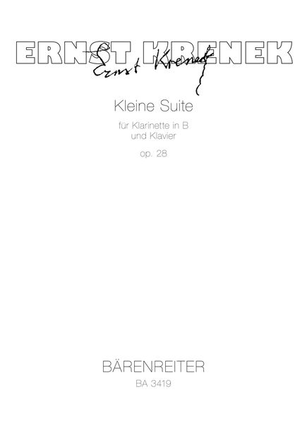 Kleine Suite : Für Klarinette In B und Klavier Op. 28 (1924).