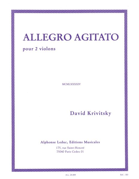 Allegro Agitato : Pour Deux Violons (1994).