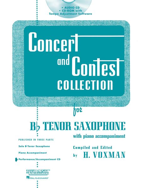 Concert And Contest Collection For B Flat Tenor Saxophone : Accompaniment CD.